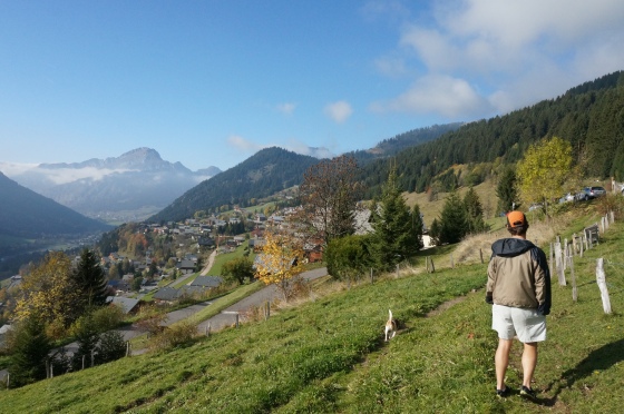 Hiking in Chatel, France with our new friend Ginny
